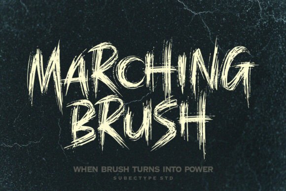 Marching Brush Font for Bold Design